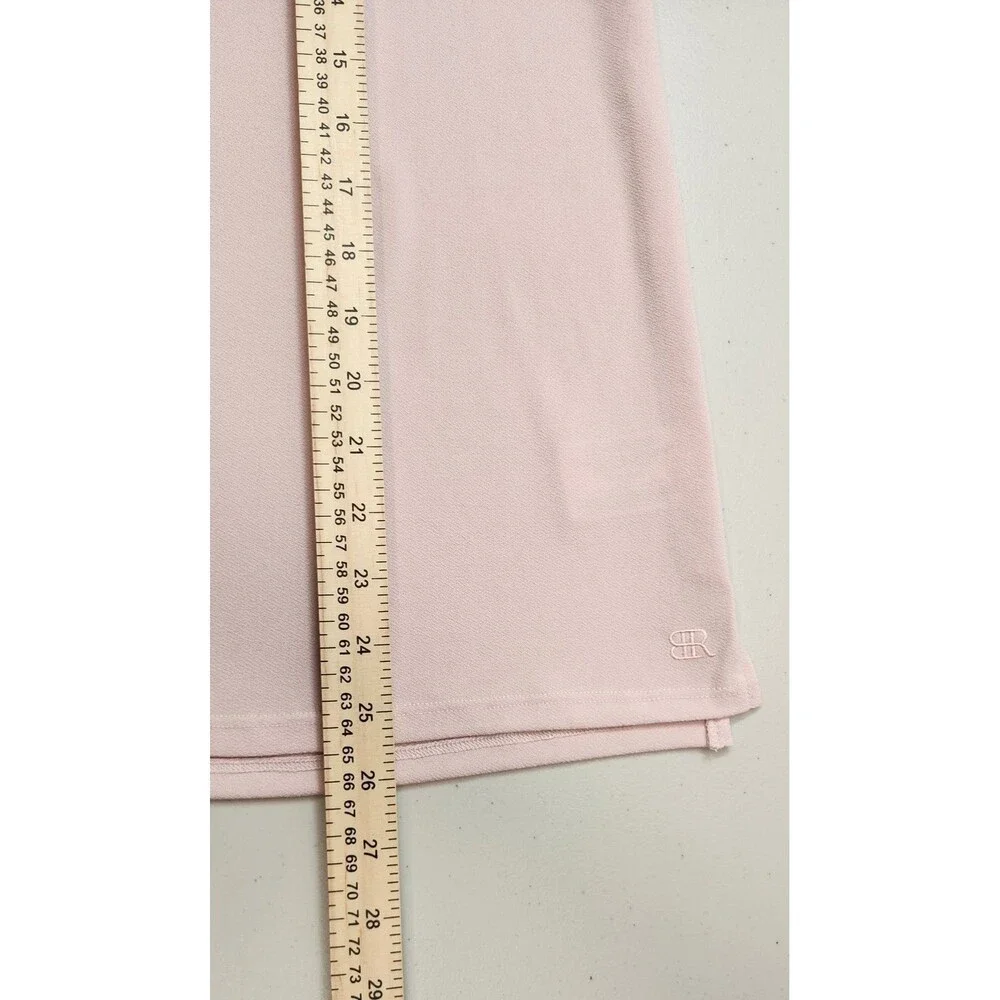 Banana Republic Pink Satin Trim V-Neck 3/4 Sleeve Top Blouse Size Large